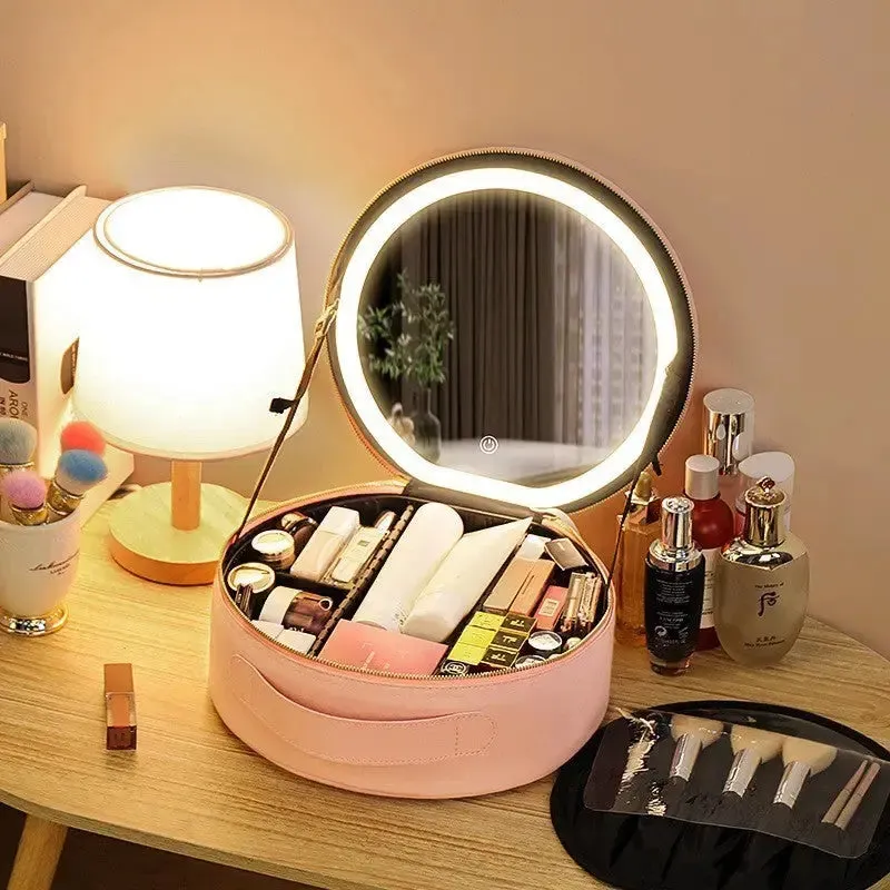 Smart LED Makeup Bag With Mirror