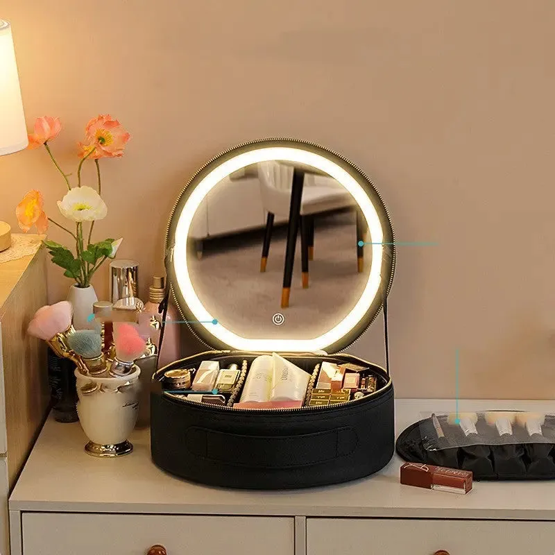 Smart LED Makeup Bag With Mirror