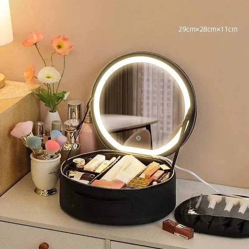 Smart LED Makeup Bag With Mirror