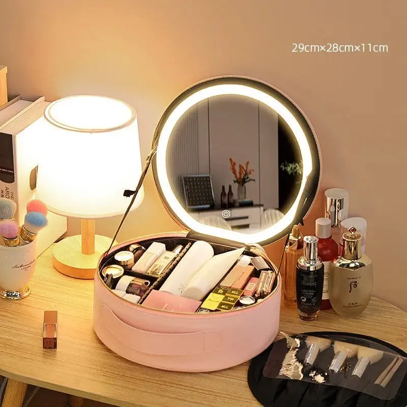 Smart LED Makeup Bag With Mirror