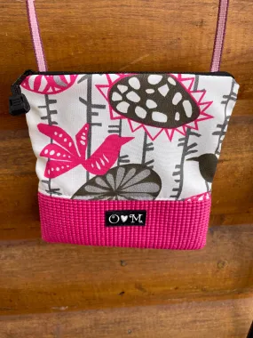 Stella Pink Cross Body Purse-flower/bird