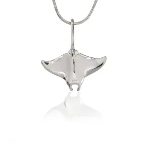 Stingray Necklace Sterling Silver- Manta Ray Necklace for Women | Stingray Jewelry | Scuba Diving Jewelry | Ocean Inspired Fine Jewelry