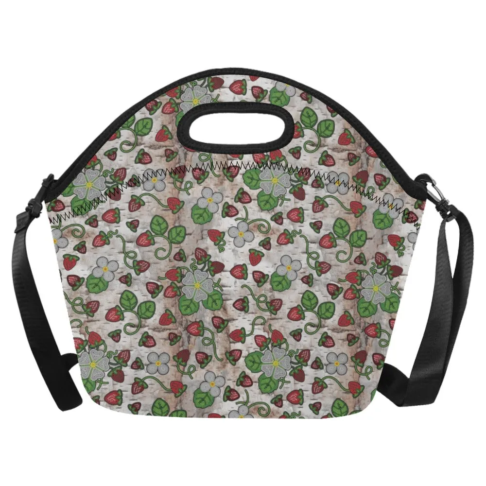 Strawberry Dreams Br Bark Neoprene Lunch Bag/Large