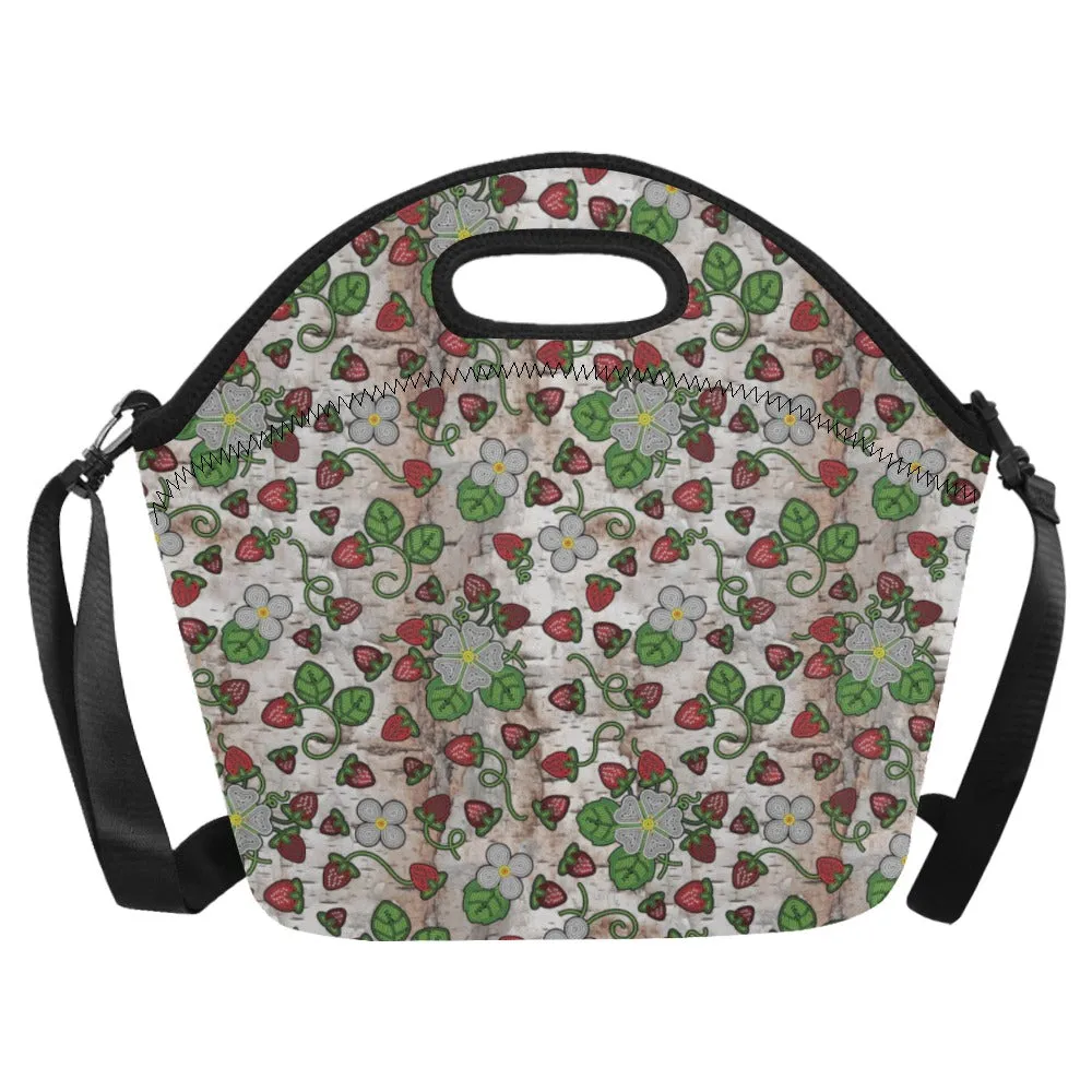 Strawberry Dreams Br Bark Neoprene Lunch Bag/Large