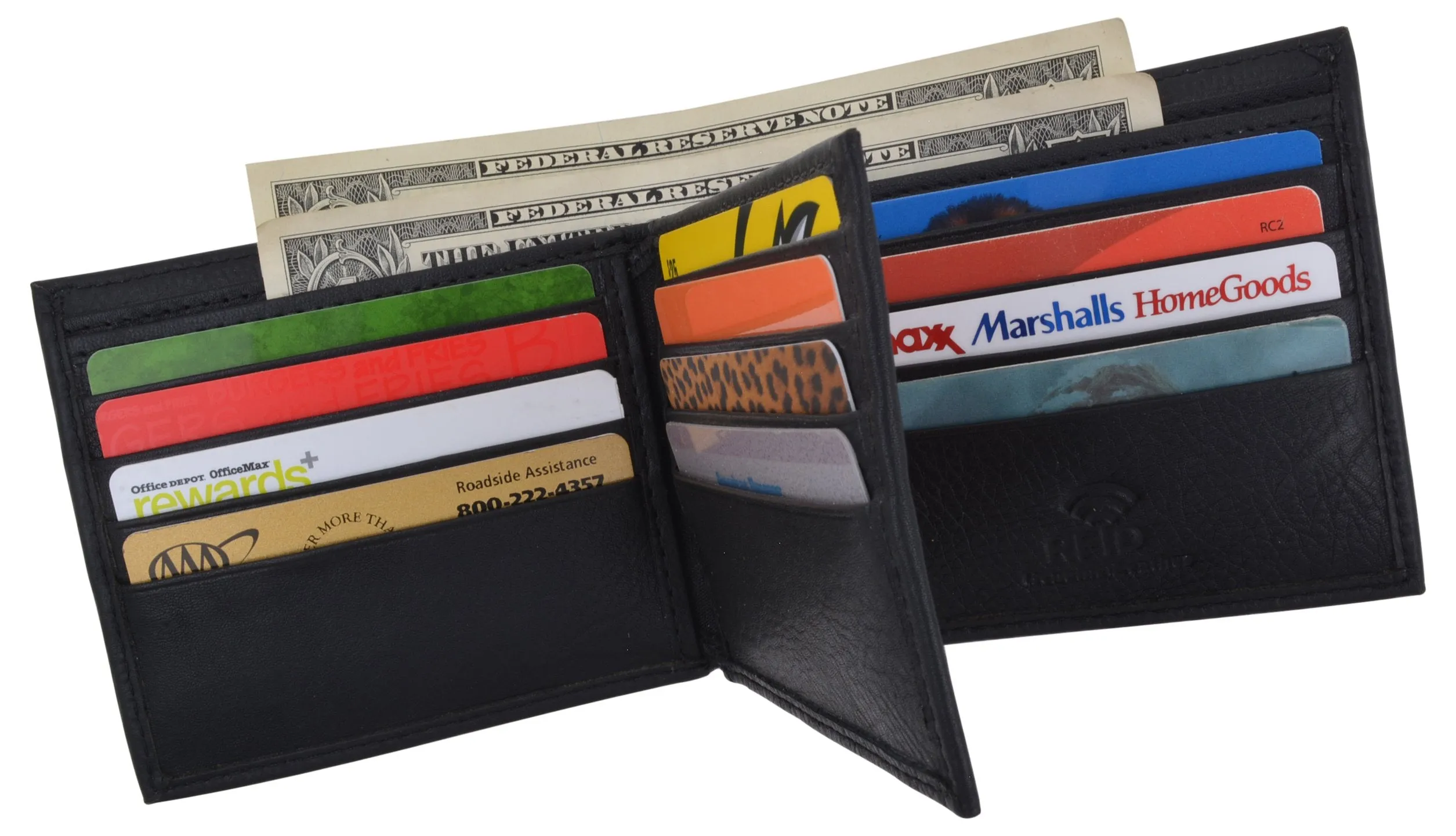 Swiss Marshall RFID Blocking Premium Leather Bifold Center Flap Card ID Wallet Gift Box RFID520052