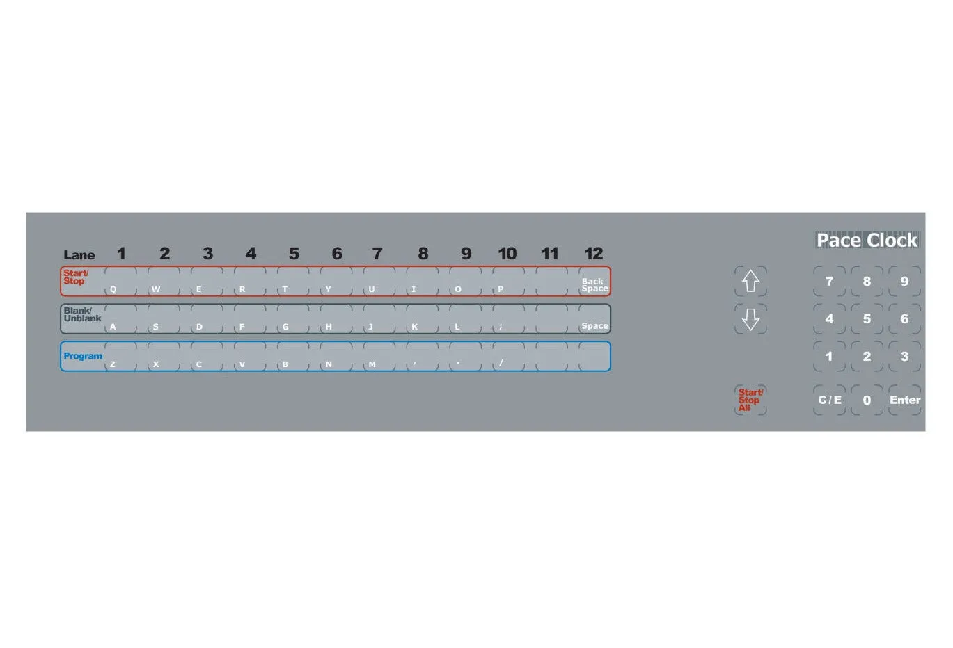 System 6 Pace Clock Keyboard Insert