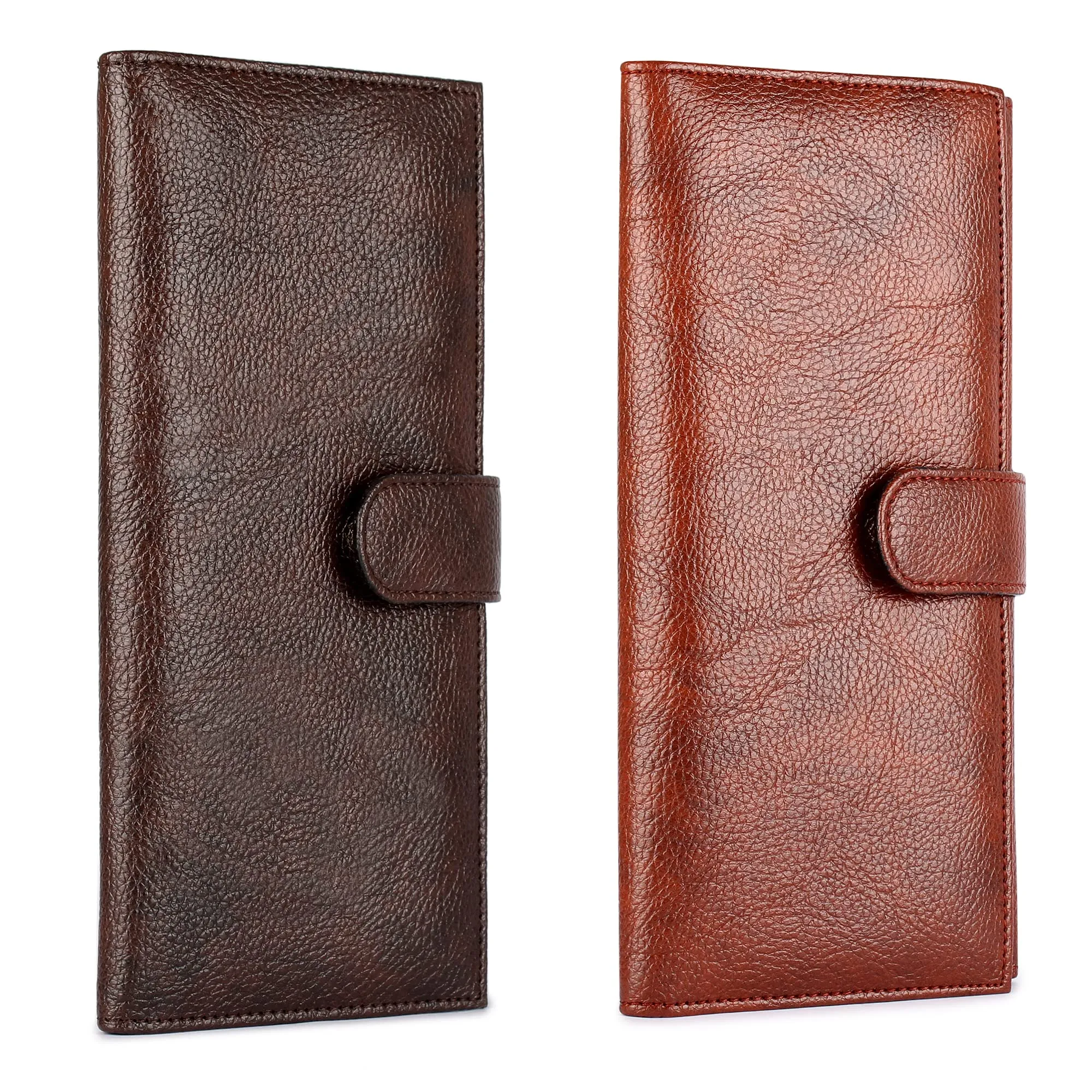 THE CLOWNFISH Combo of 2 Passport Wallets (Tan, Dark Brown)