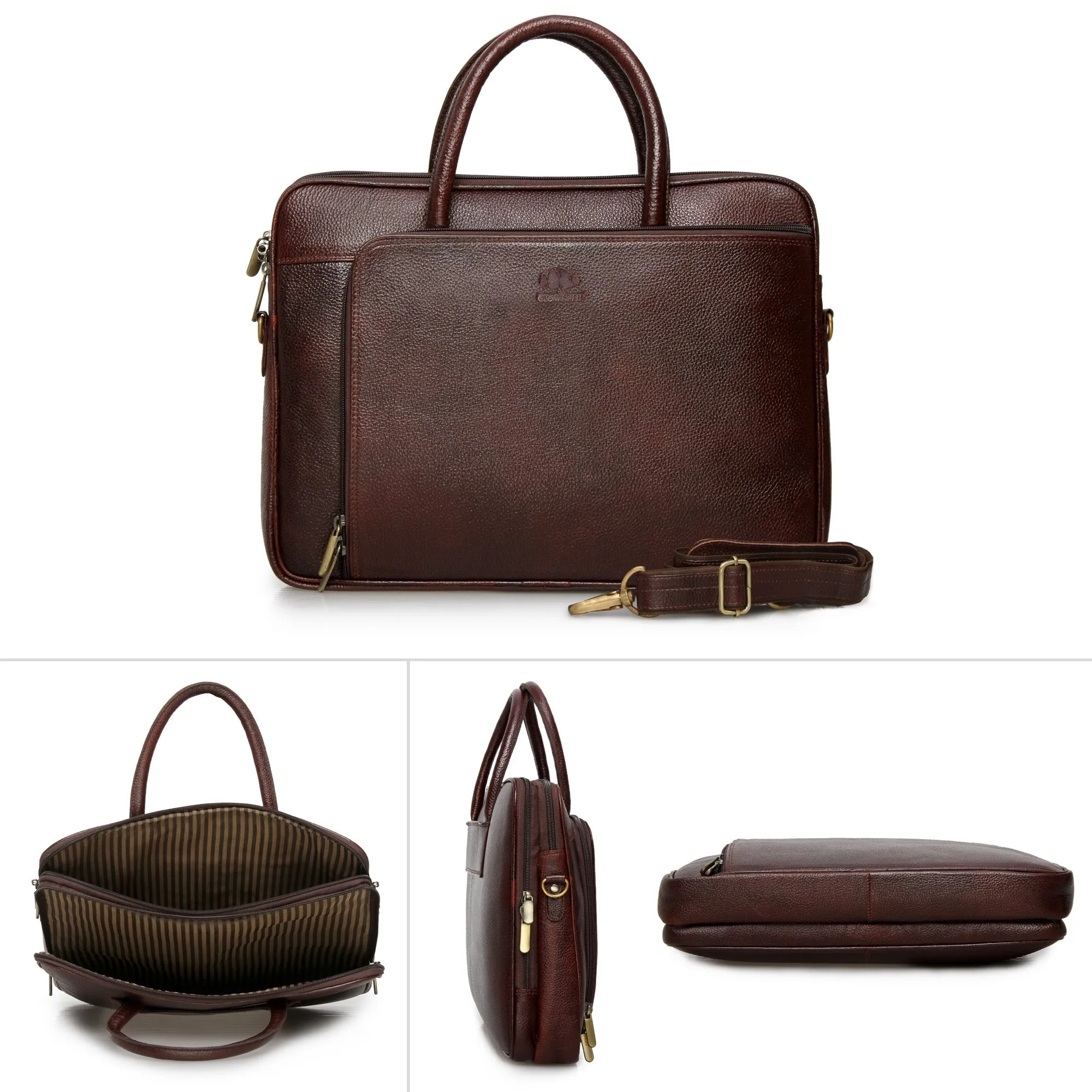 The Clownfish Dual Tone 15.6 inch Tablet Bag and Laptop Bag (Maroon and Black)