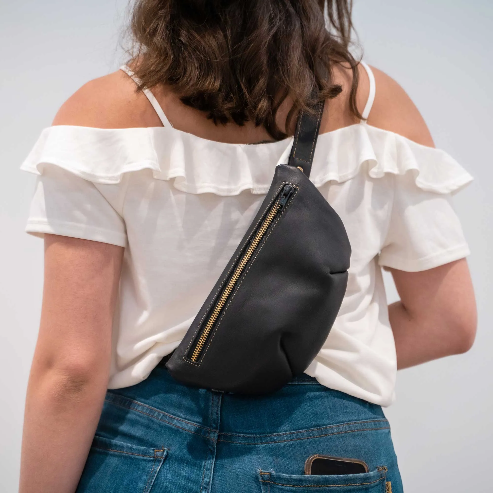 The Sage Crossbody Fine Leather Fanny Pack Bag