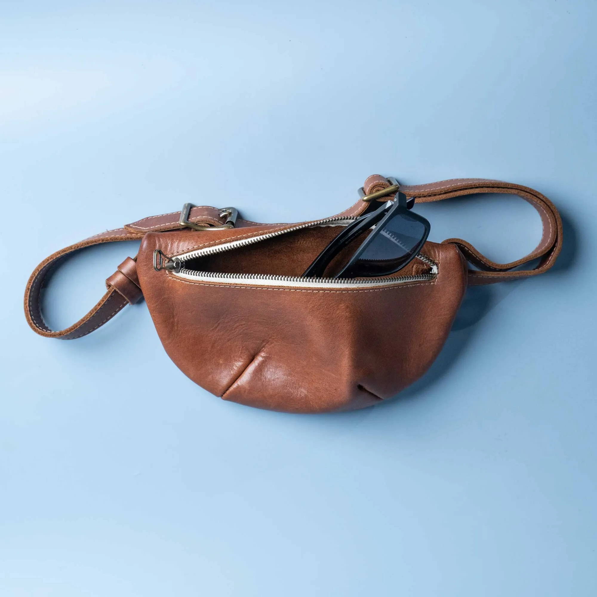 The Sage Crossbody Fine Leather Fanny Pack Bag