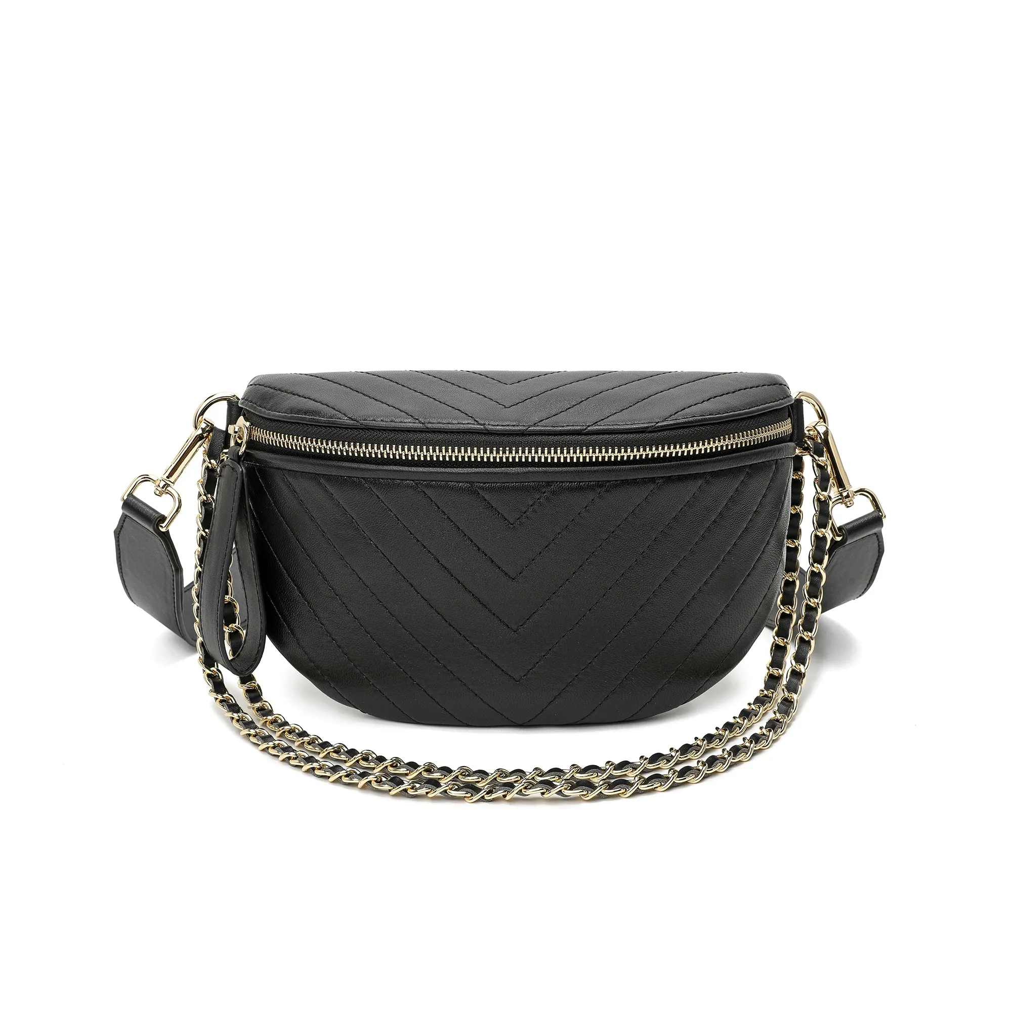 Tiffany & Fred V-Shape Quilted Leather Fanny Pack