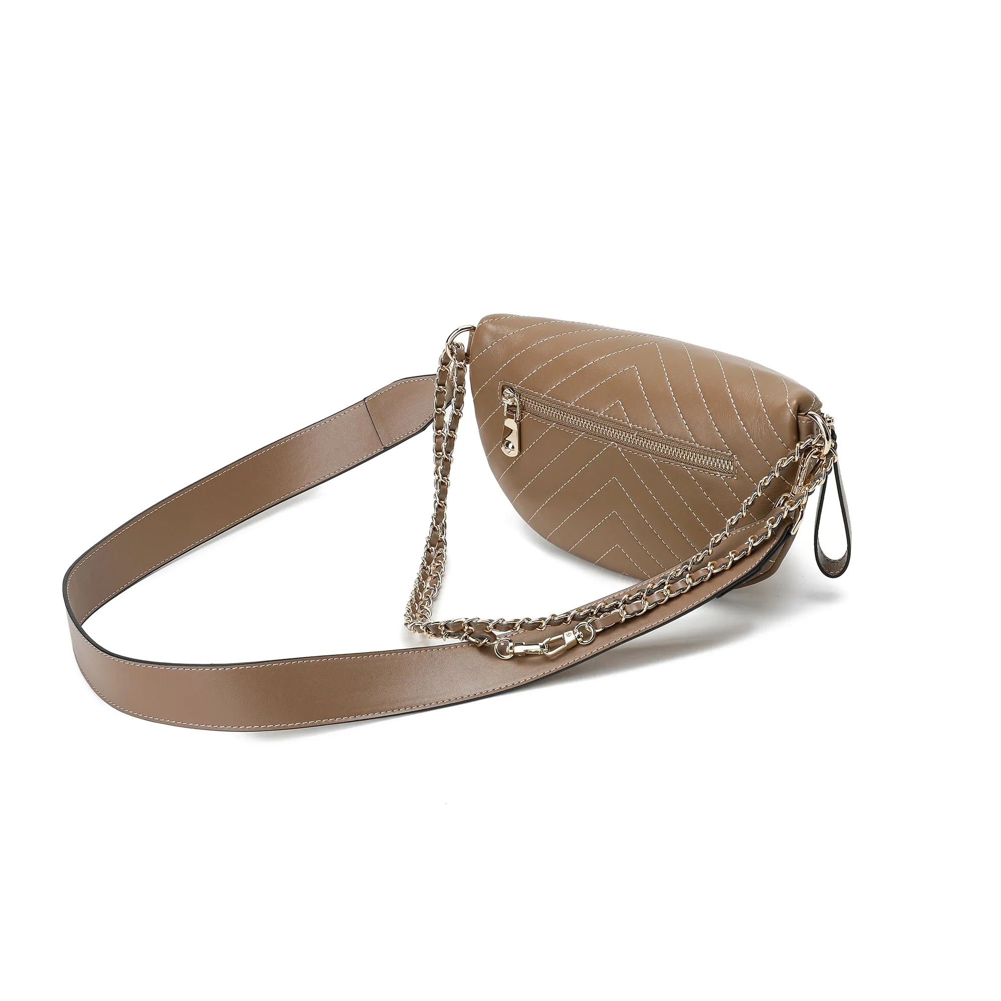 Tiffany & Fred V-Shape Quilted Leather Fanny Pack