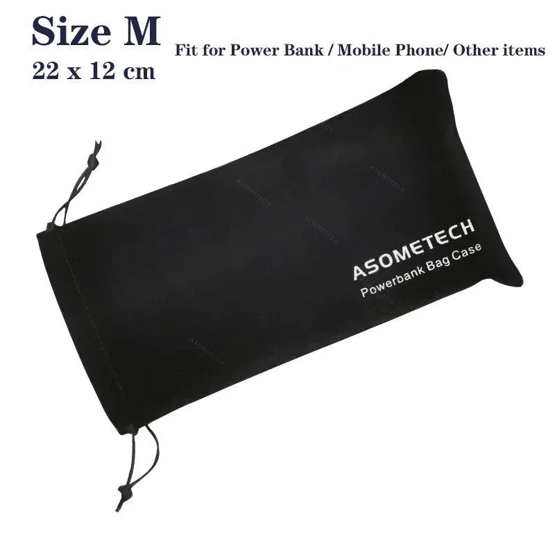 Travel-Friendly Power Bank Storage Pouch with Drawstring Closure for Mobile Accessories