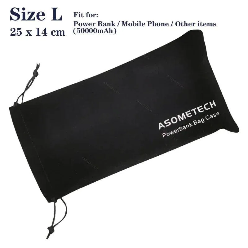 Travel-Friendly Power Bank Storage Pouch with Drawstring Closure for Mobile Accessories