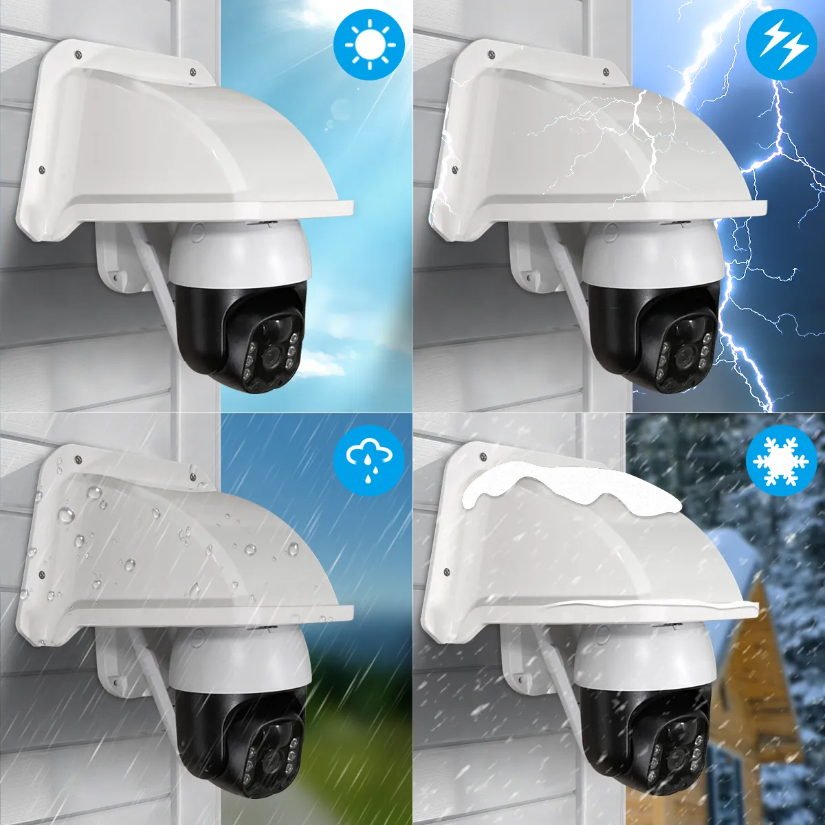 Universal Security Camera Sun Rain Cover Shield, Universal Security Camera Sun Rain Cover Shield, Protective Roof for Dome/Bullet Outdoor Camera