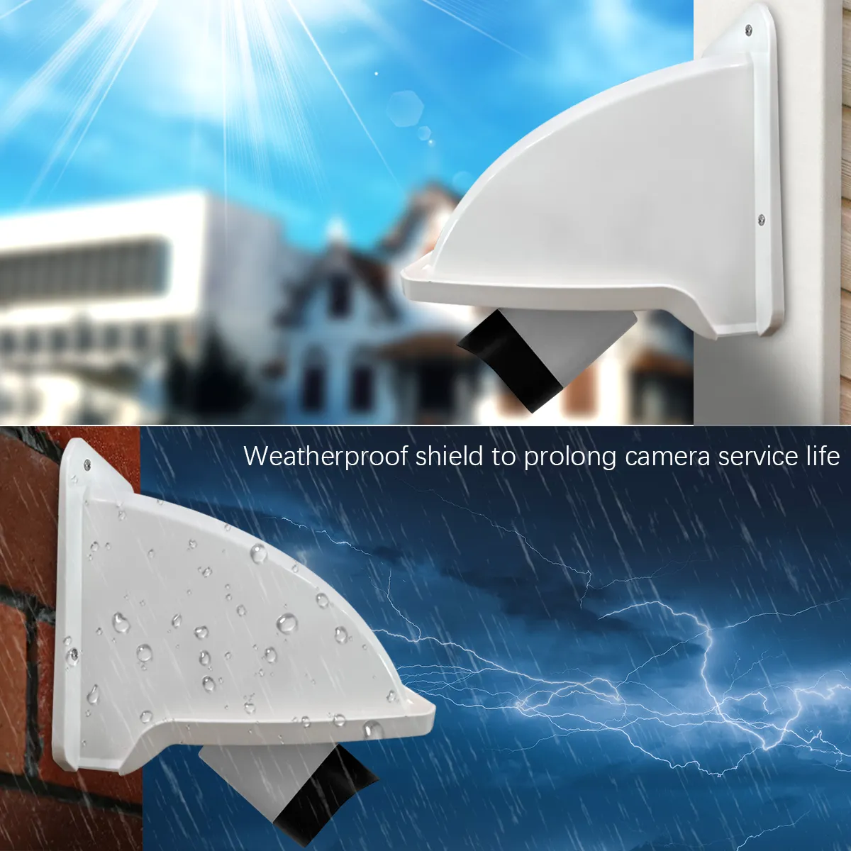 Universal Security Camera Sun Rain Cover Shield, Universal Security Camera Sun Rain Cover Shield, Protective Roof for Dome/Bullet Outdoor Camera