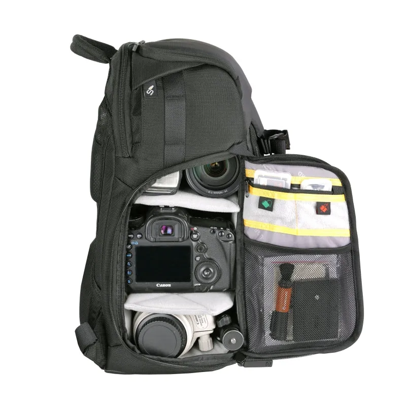 VEO Adaptor S41 Gray Camera Backpack w/ USB Port - Side Access