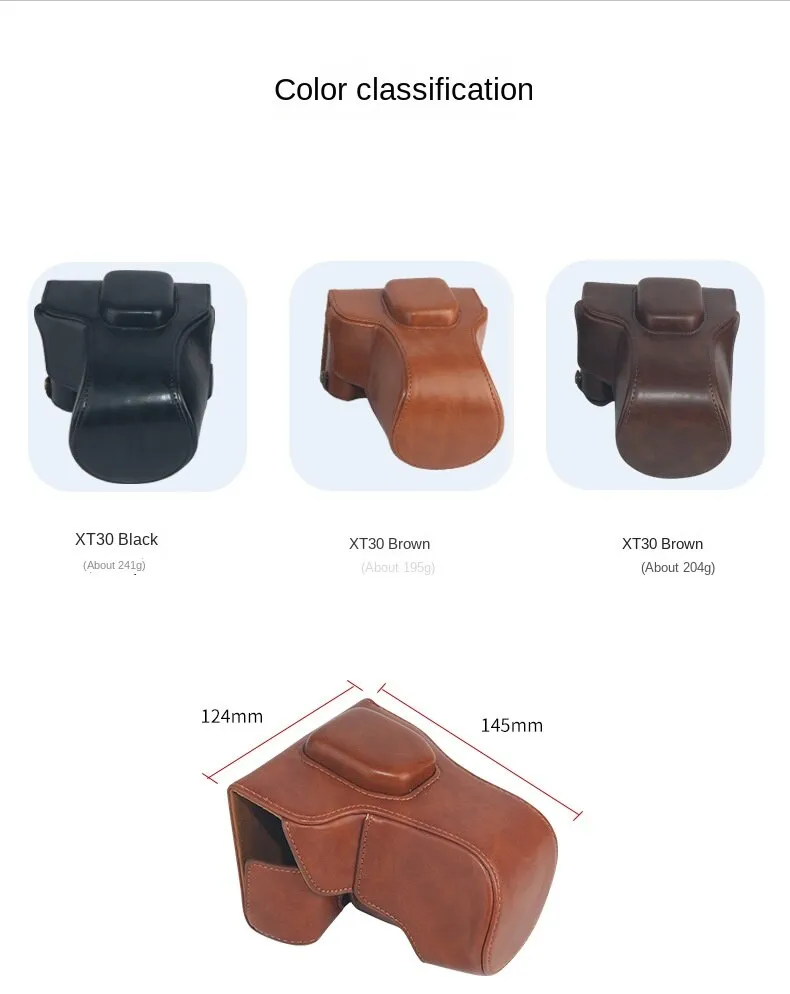 Vintage Camera Bag for Fuji X-T30II Camera Xt30 Second Generation X-T20/Xt30/XT10 Single-Shoulder Leather Bag