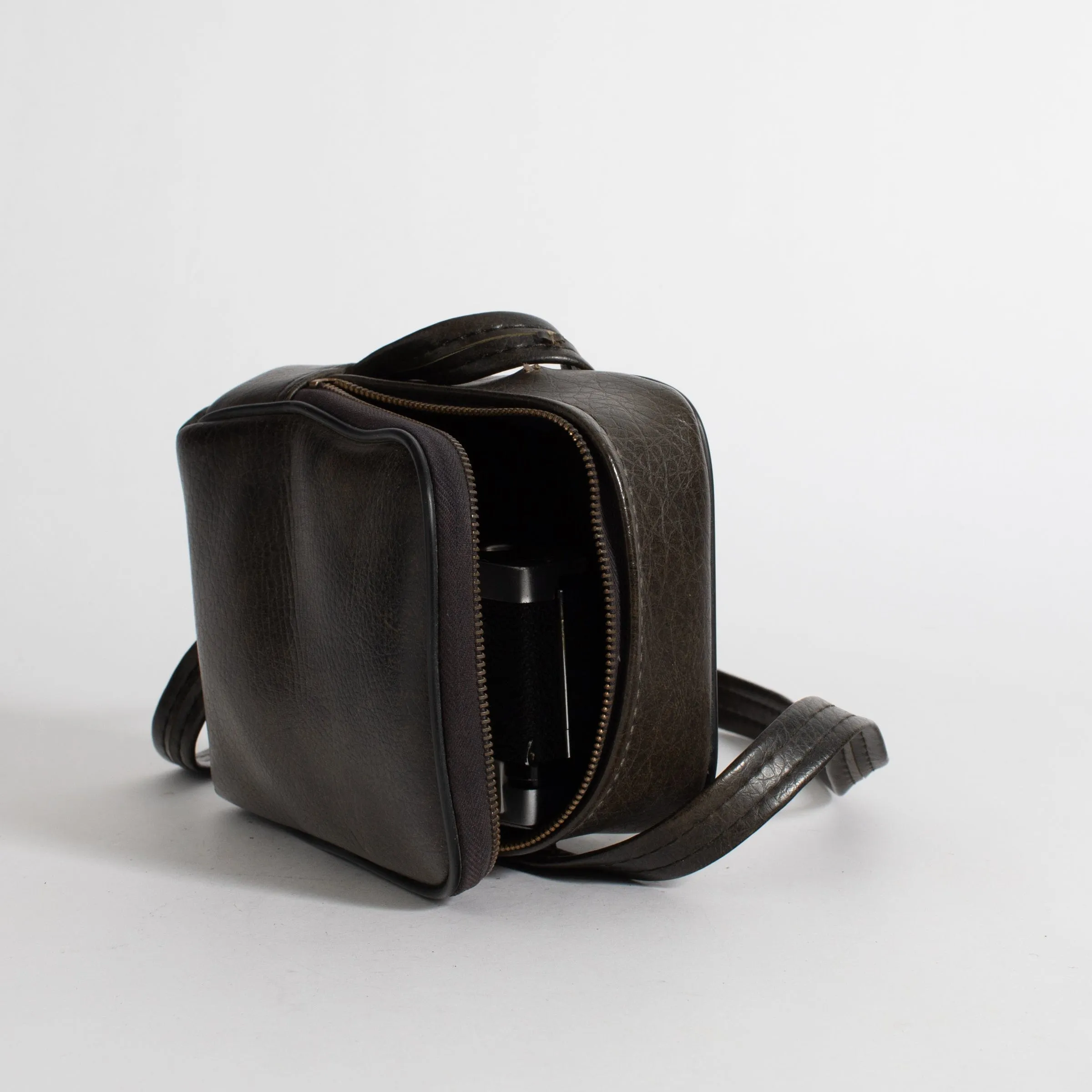 Vintage Pleather pouch with strap (appropriate for small point and shoot)