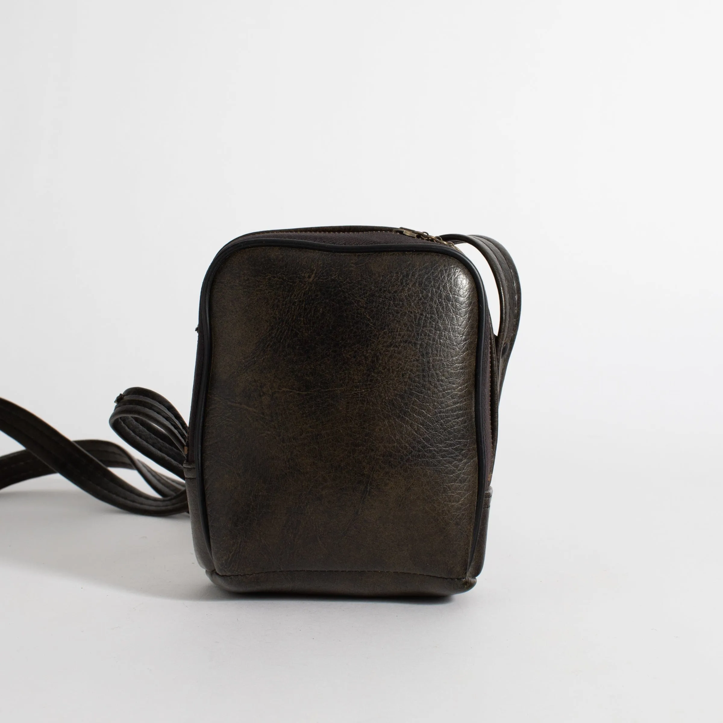 Vintage Pleather pouch with strap (appropriate for small point and shoot)