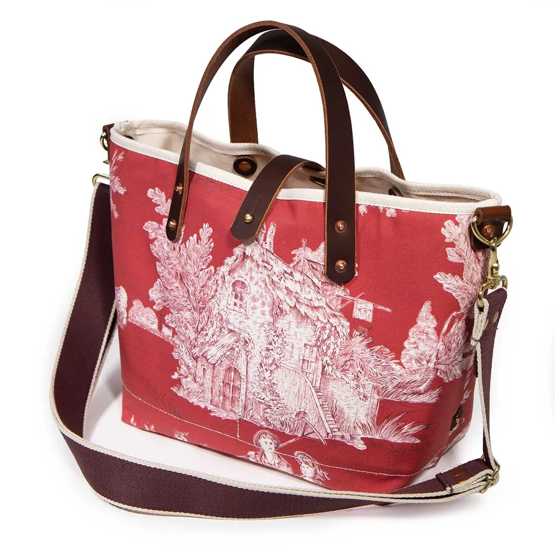 Vintage Scarlet Toile All Day Mini Tote