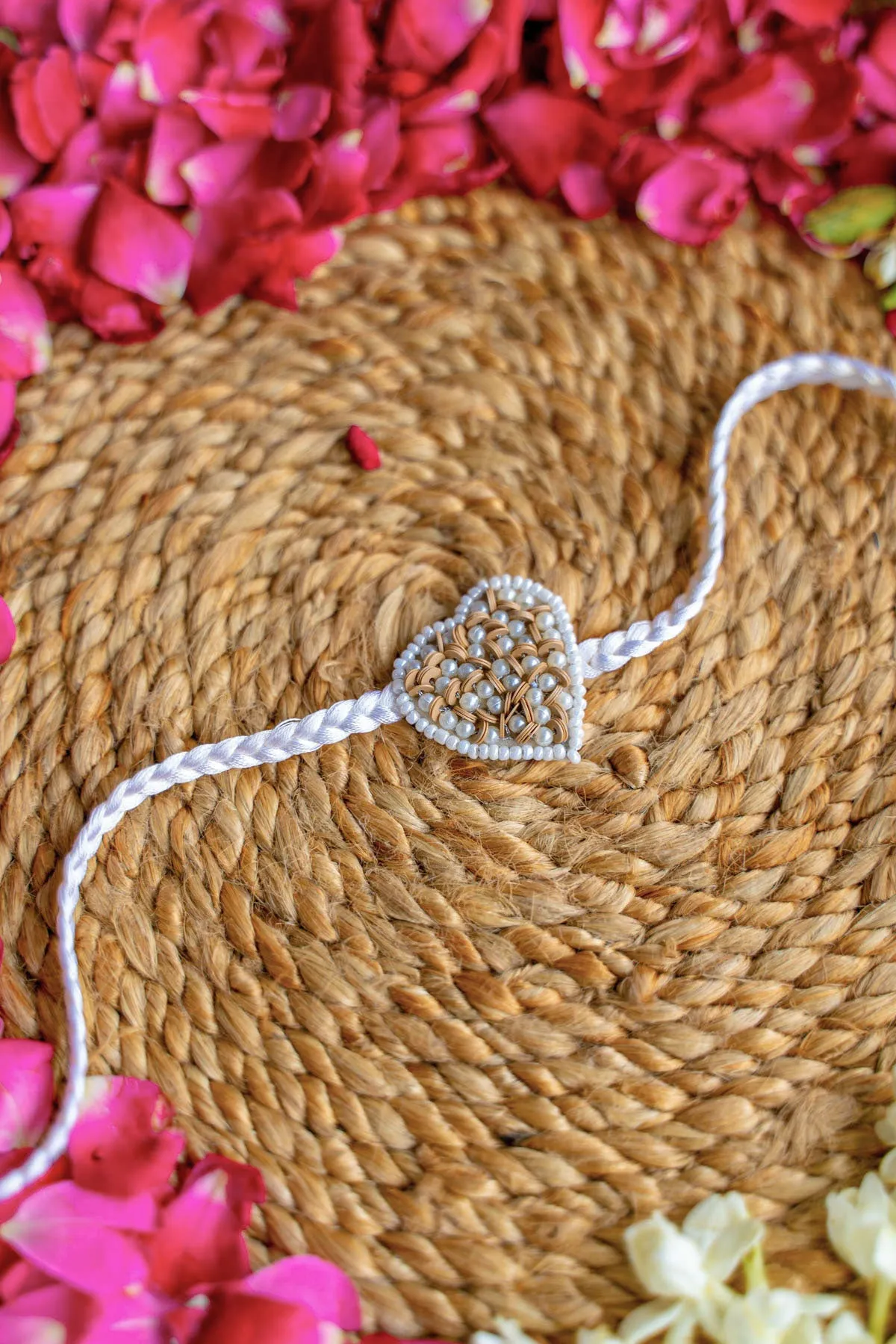 Walnut Love Knot Embroidered Rakhi