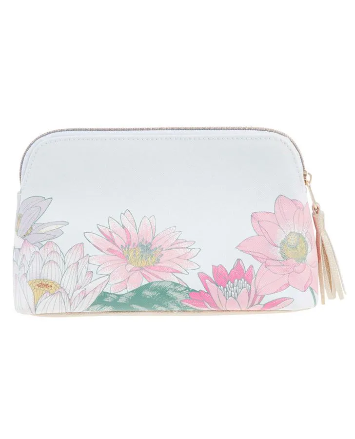 Waterlilies Slim Makeup Bag