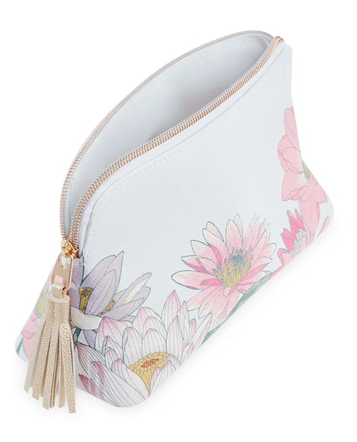 Waterlilies Slim Makeup Bag