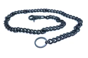 WC001 34" Wallet Twisted Curb Chain in Black