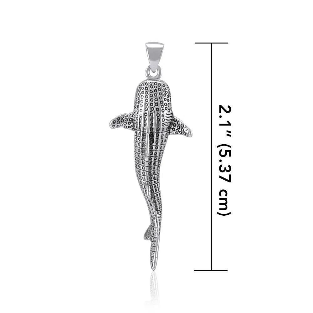 Whale Shark Silver Pendant - Real 925 Sterling Silver