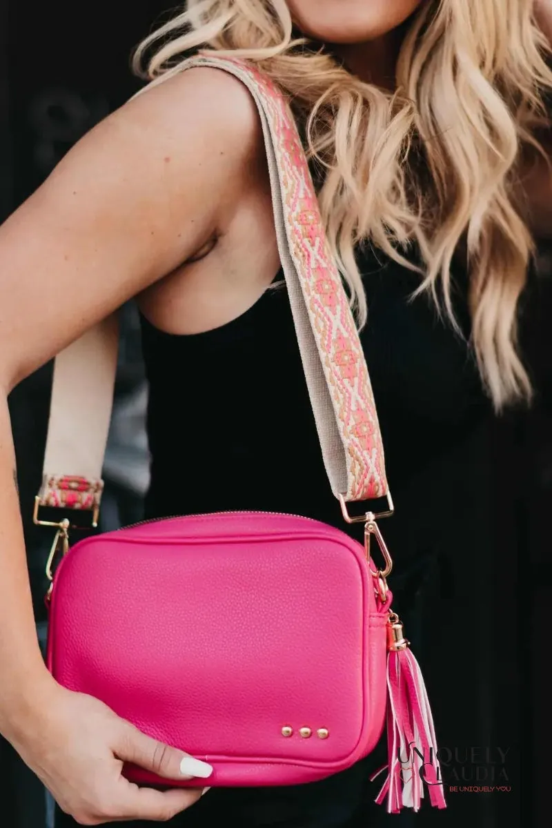 Willow Hot Pink Camera Crossbody Bag