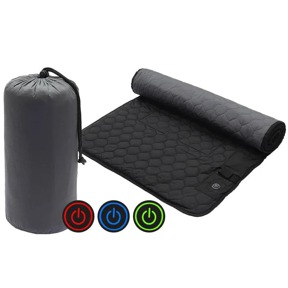 Winter USB Heating Sleeping Mat Camping Warming Mattress Temperature Adjustable Warm Tent Sleeping Mat Foldable Sleeping Pad