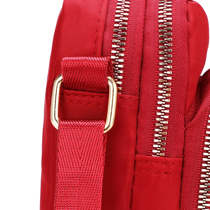 Womens Mini Waterproof Nylon Shoulder Crossbody Zipper Bag