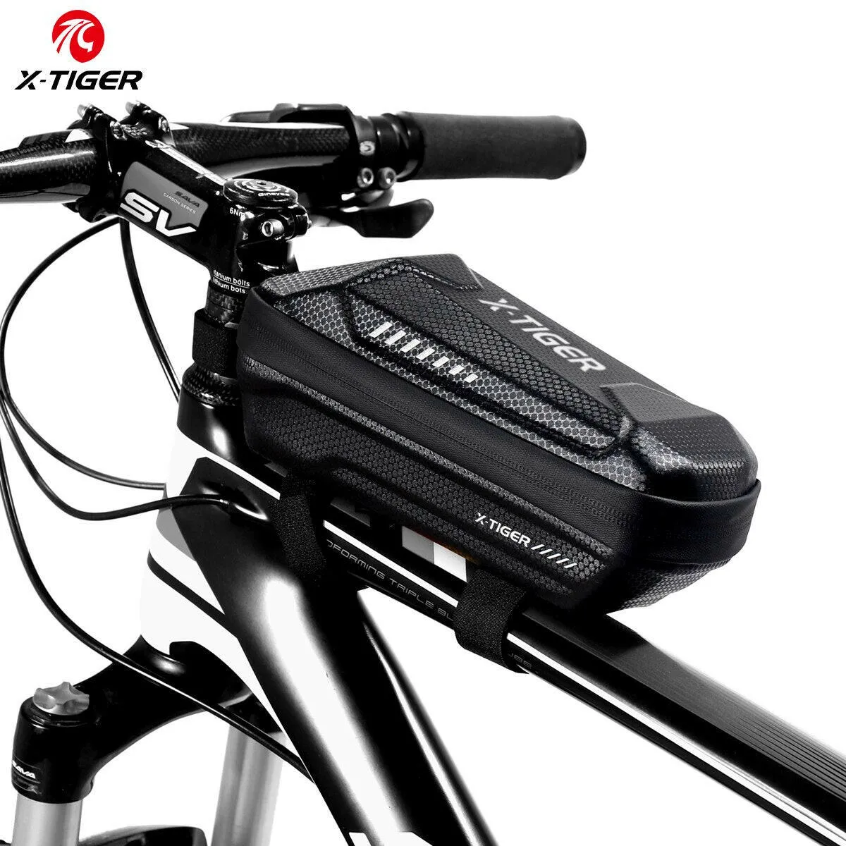 X-TIGER Bicycle Bag Waterproof Touch Screen Cycling Bag Top Front Tube Frame MTB Road Bike Bag 6.5 Phone Case Bike Accessories